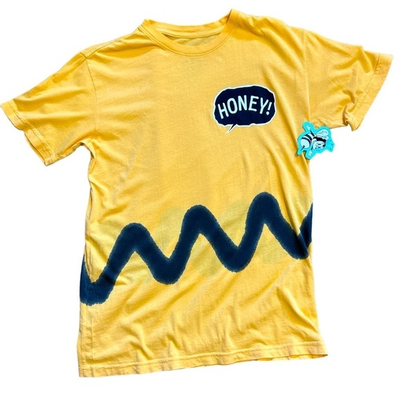 NWT HONEY BRAND CHARLIE BROWN TEE YELLOW Men’s Small Unisex Zumiez - Picture 2 of 6